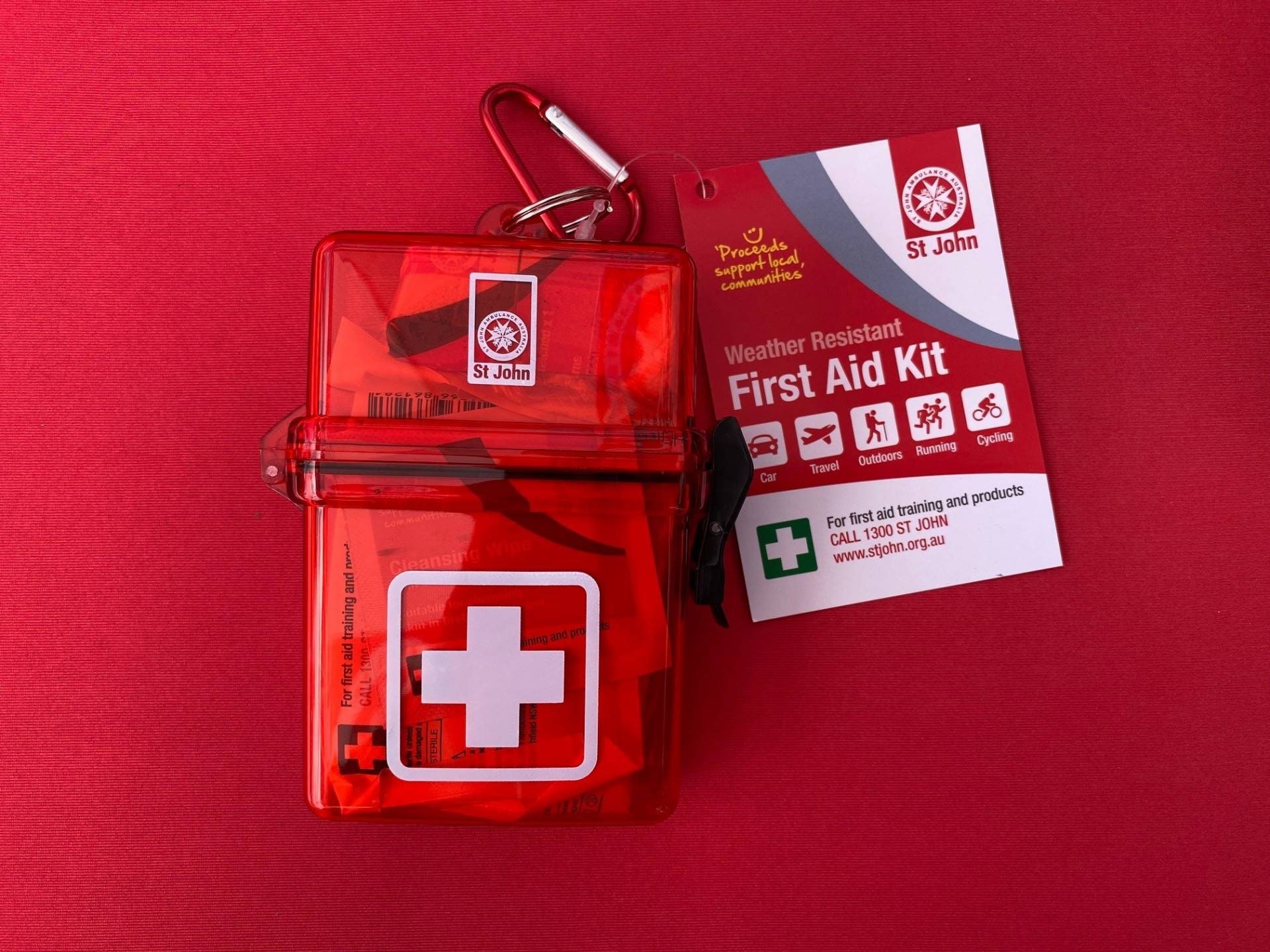 St John Carabiner Portable First Aid Kit 600232 - St John