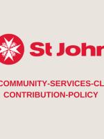 A graphic with the SJQ logo and text 'SJQ Community Services Client Contribution Policy'.