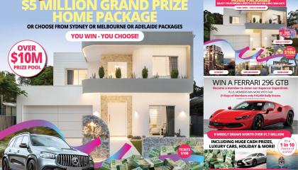 A promotional poster for the 2024 Home Lottery.