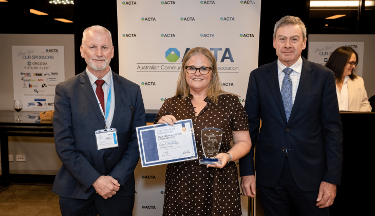An image of Opal being awarded with the National ACTA Award