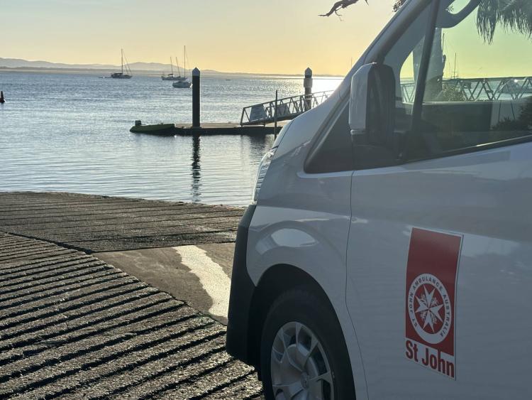 St John QLD restocking van on the coast of SEQLD