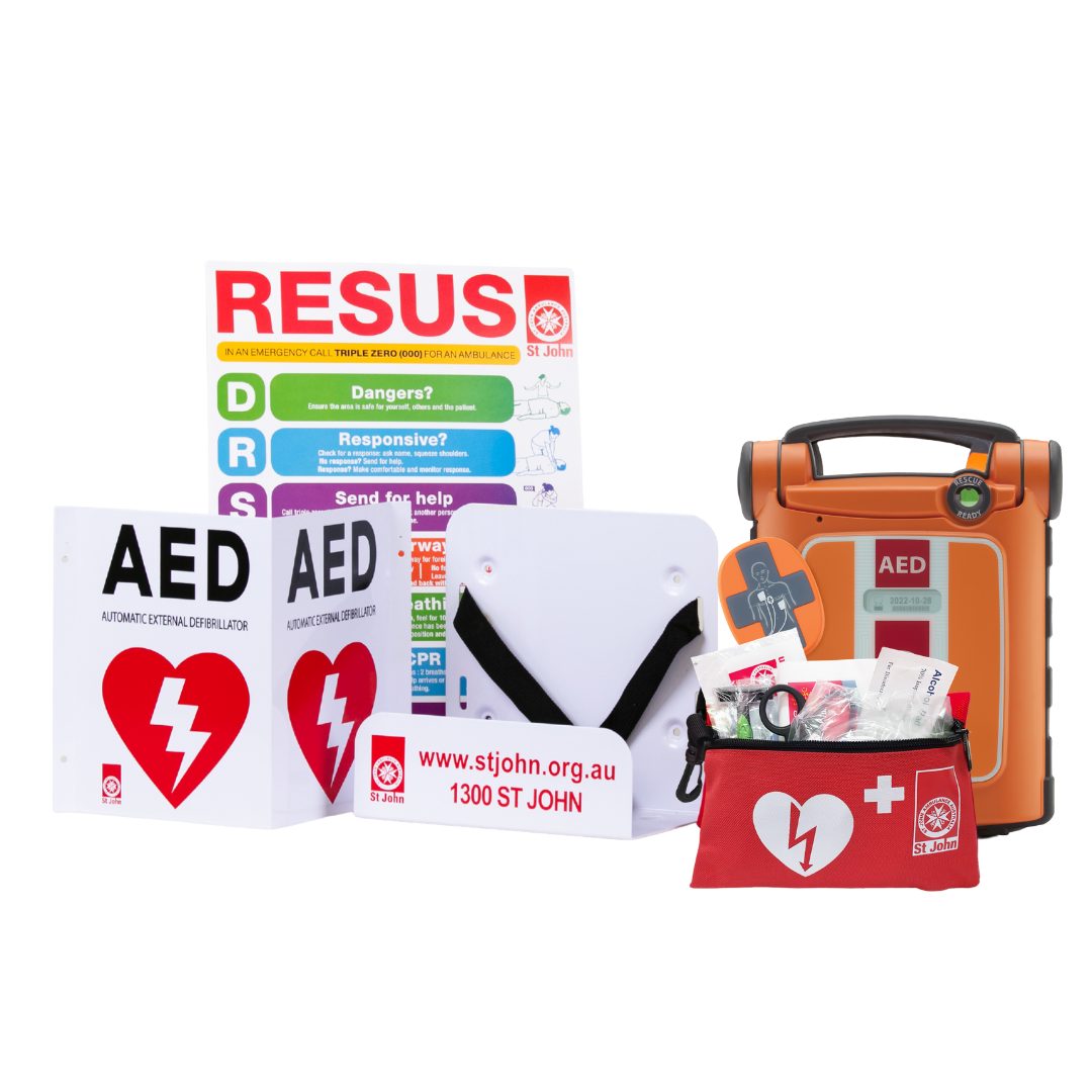 Defib bundle with paed patches - with bracket